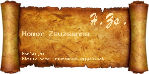 Homor Zsuzsanna névjegykártya