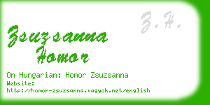 zsuzsanna homor business card